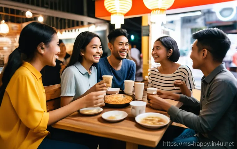 행복을 위한 사회적 활동 참여 - **Prompt:** "A dynamic and heartwarming image capturing a *gotong-royong* (communal cleanup) event i... 행복을 위한 사회적 활동 참여 - **Prompt:** "A dynamic and heartwarming image capturing a *gotong-royong* (communal cleanup) event i...