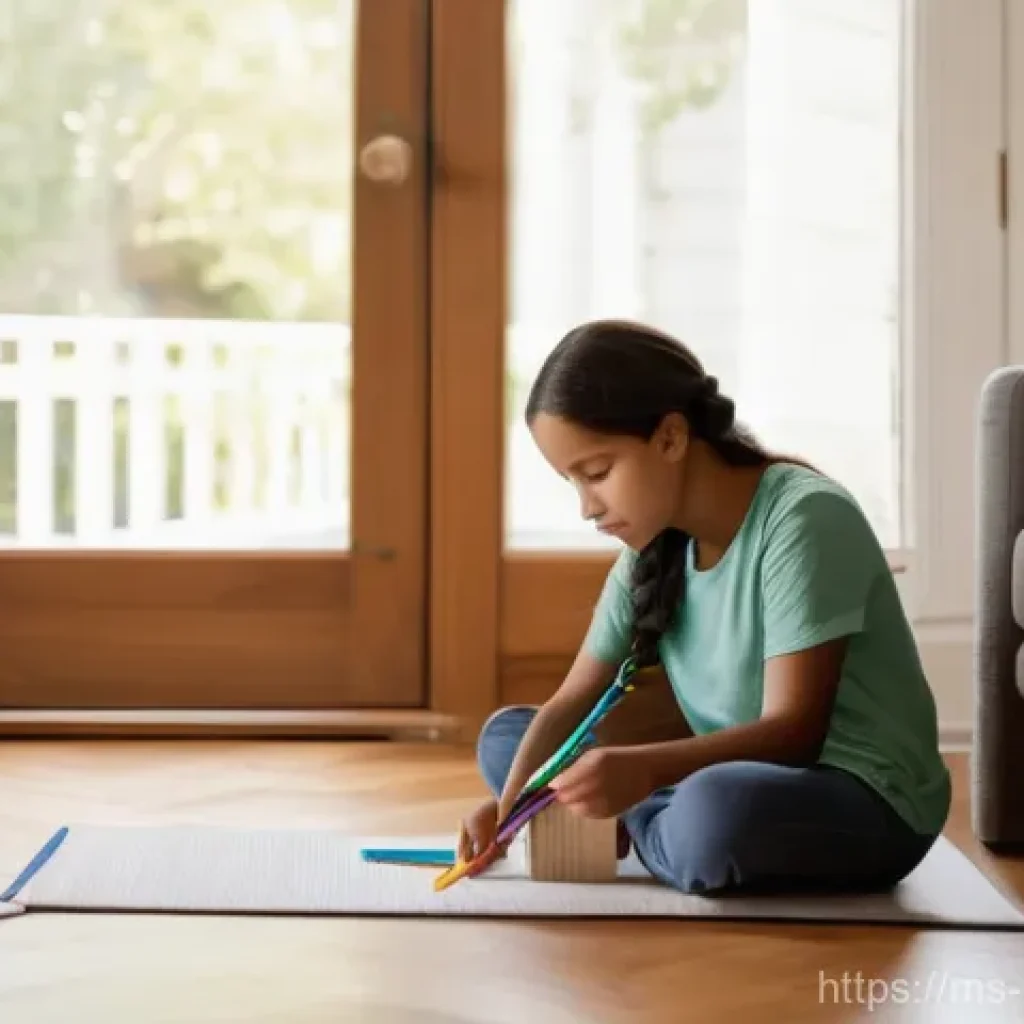 행복한 육아와 양육 - A heartwarming scene of a mother and her young child (approximately 5-7 years old, wearing comfortab...
