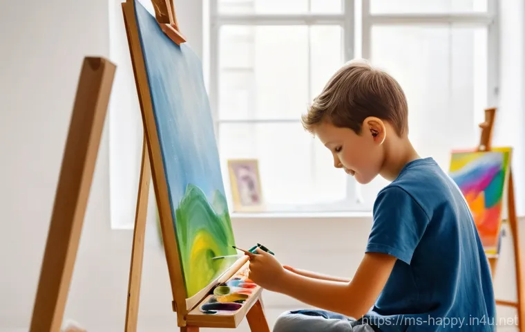 행복한 육아와 양육 - A vibrant and joyful scene of a diverse family (mother, father, and two children, one younger around... 행복한 육아와 양육 - A vibrant and joyful scene of a diverse family (mother, father, and two children, one younger around...